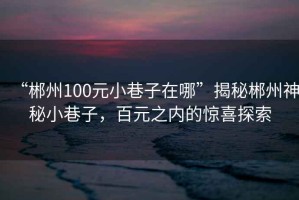 “郴州100元小巷子在哪”揭秘郴州神秘小巷子，百元之内的惊喜探索