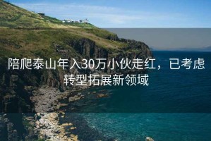 陪爬泰山年入30万小伙走红，已考虑转型拓展新领域