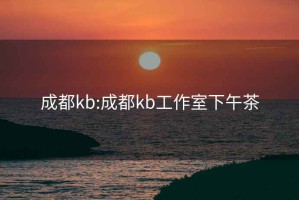 成都kb:成都kb工作室下午茶