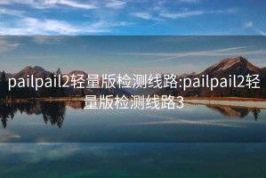 pailpail2轻量版检测线路:pailpail2轻量版检测线路3