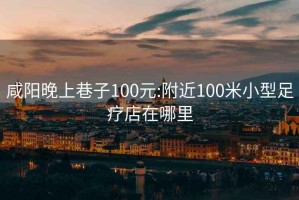 咸阳晚上巷子100元:附近100米小型足疗店在哪里