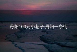 丹阳100元小巷子:丹阳一条街