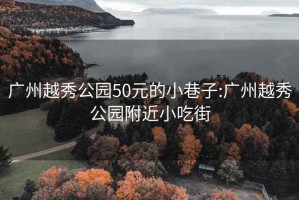 广州越秀公园50元的小巷子:广州越秀公园附近小吃街