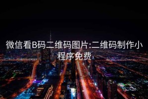 微信看B码二维码图片:二维码制作小程序免费