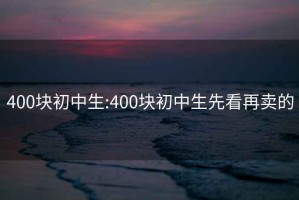 400块初中生:400块初中生先看再卖的