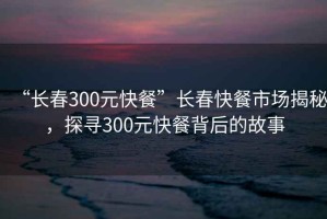 “长春300元快餐”长春快餐市场揭秘，探寻300元快餐背后的故事