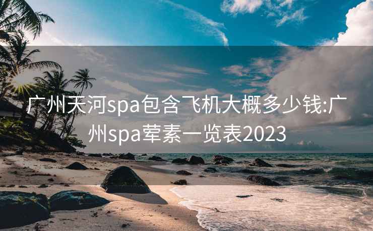 广州天河spa包含飞机大概多少钱:广州spa荤素一览表2023