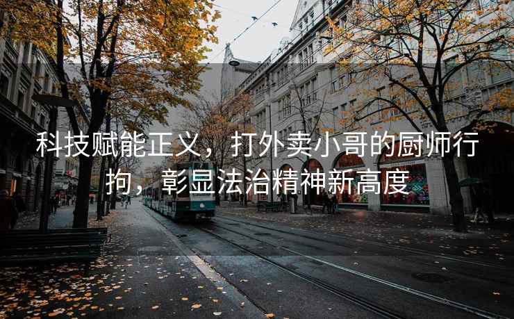 科技赋能正义，打外卖小哥的厨师行拘，彰显法治精神新高度