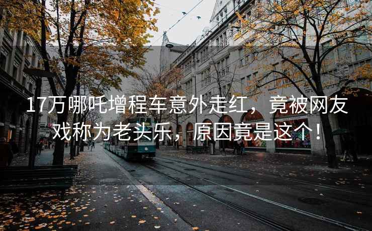 17万哪吒增程车意外走红，竟被网友戏称为老头乐，原因竟是这个！