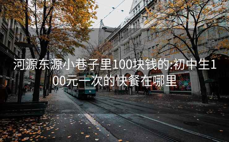 河源东源小巷子里100块钱的:初中生100元一次的快餐在哪里