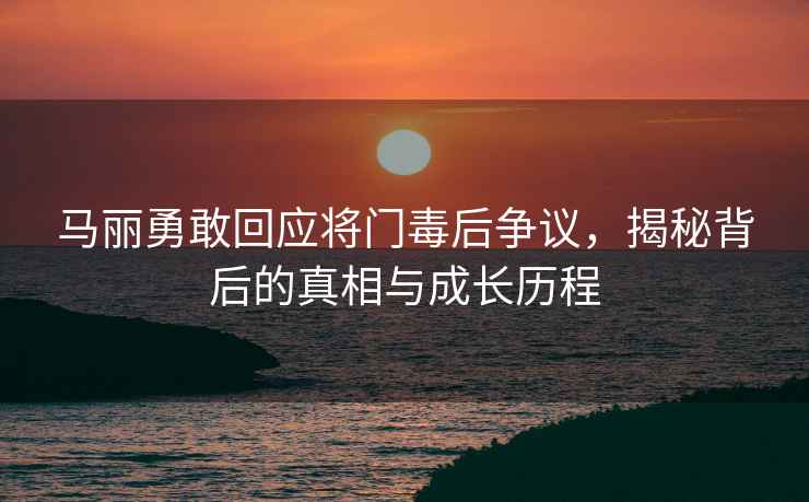 马丽勇敢回应将门毒后争议，揭秘背后的真相与成长历程