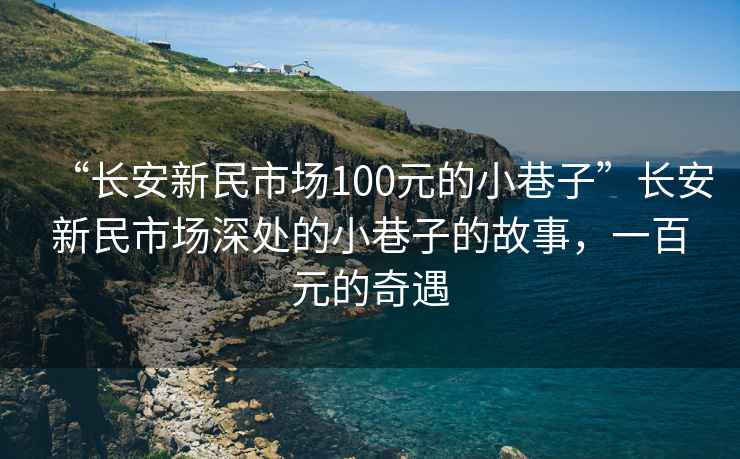 “长安新民市场100元的小巷子”长安新民市场深处的小巷子的故事，一百元的奇遇