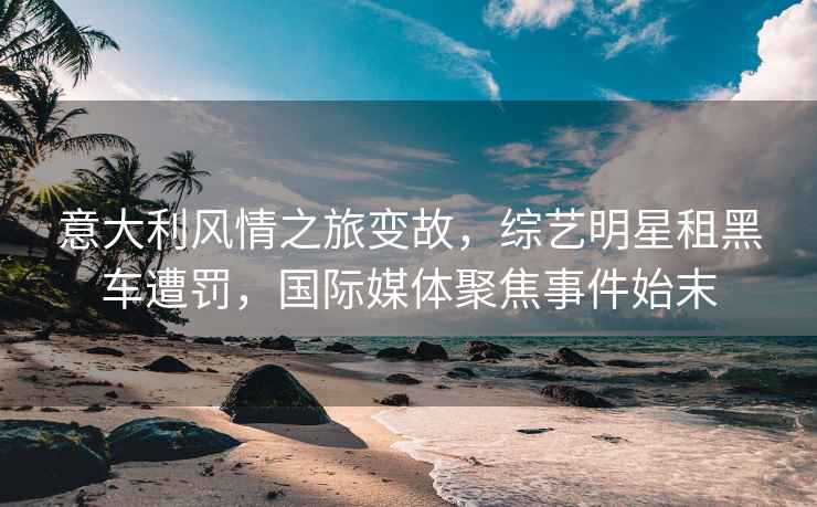 意大利风情之旅变故，综艺明星租黑车遭罚，国际媒体聚焦事件始末